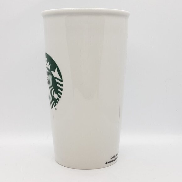Starbucks White Ceramic Siren Double Walled Tumbler Tall 12oz - Picture 4 of 7